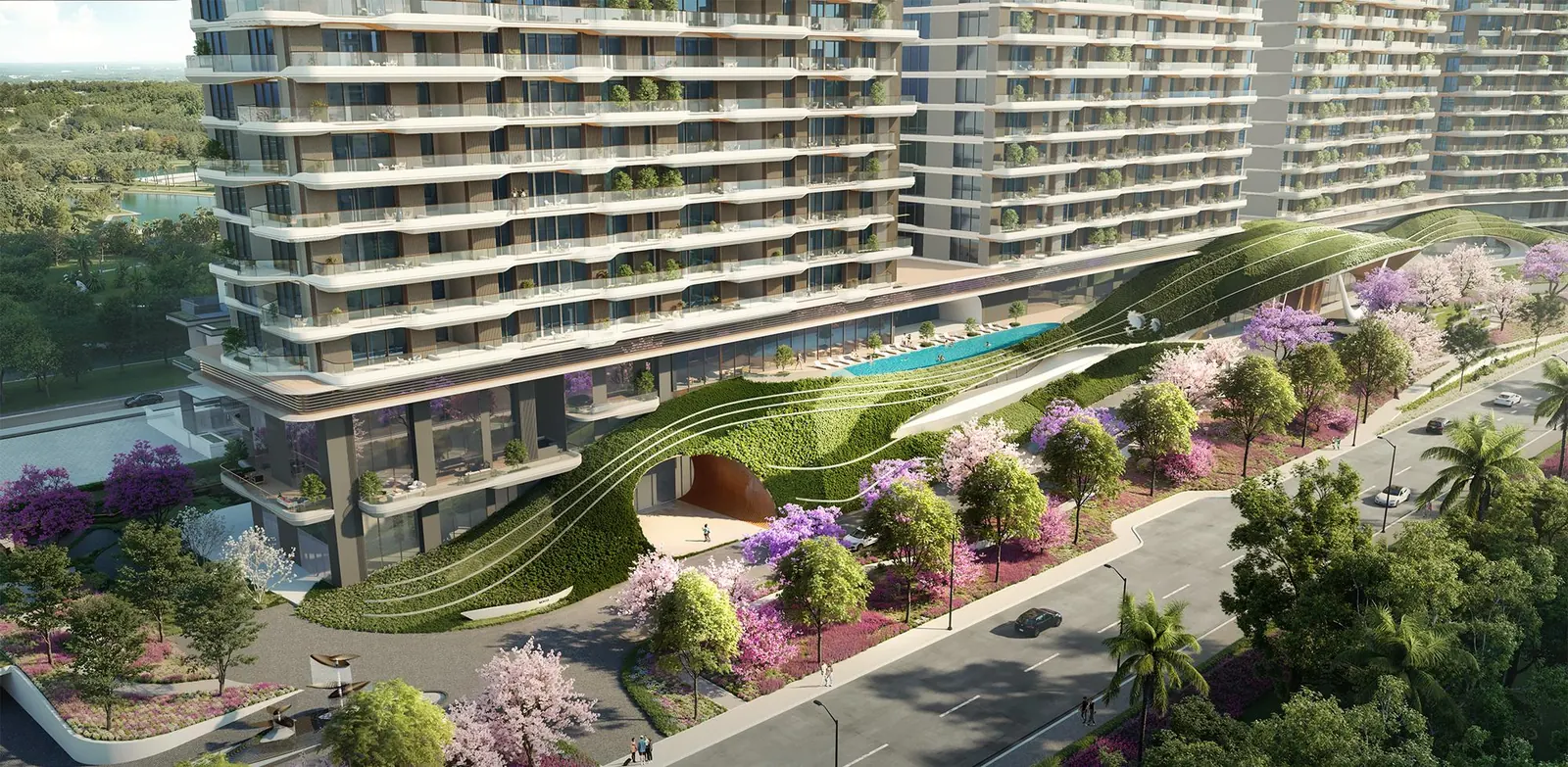 CRC The Peridona tower facade, Jaypee Greens