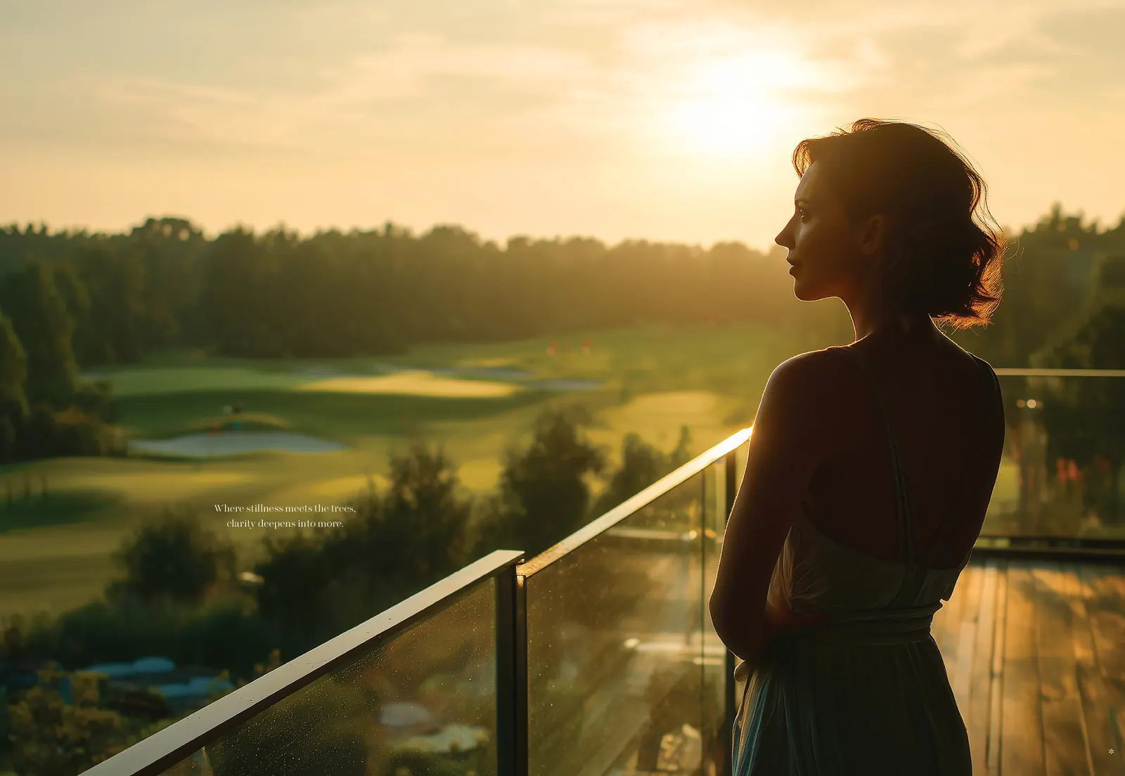 Balcony view at sunset