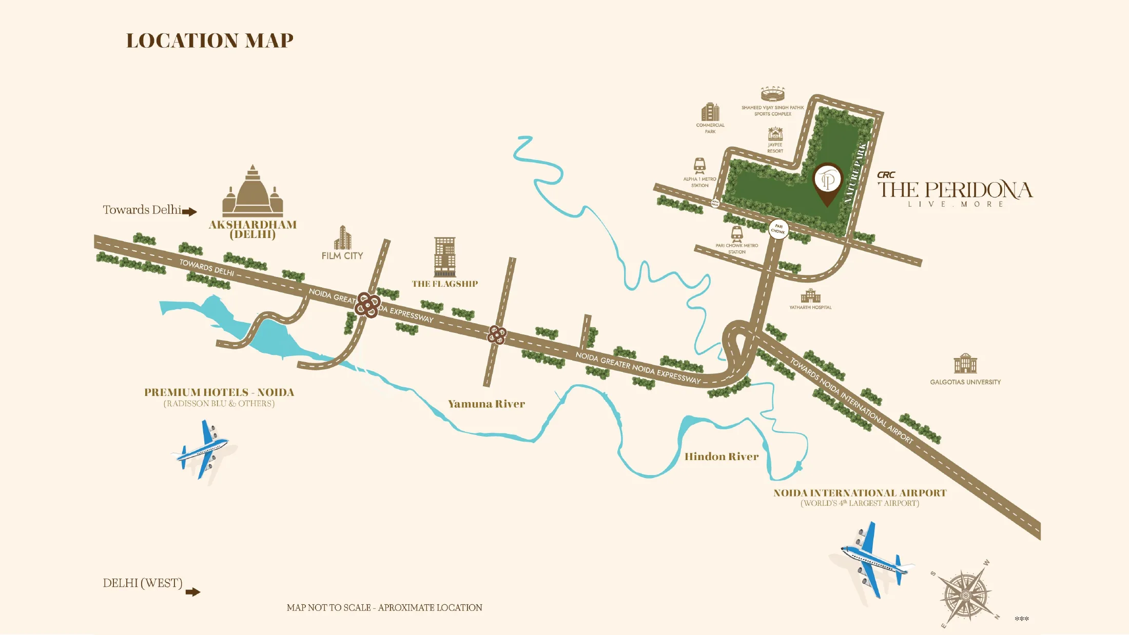CRC The Peridona Greater Noida location map